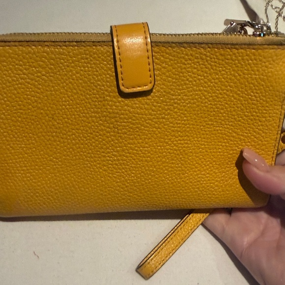 Michael Kors Mustard Leather Wristlet - Picture 3 of 9